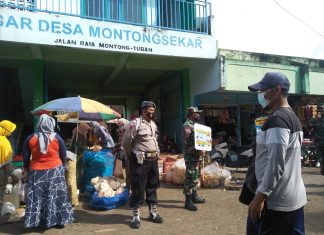 Tiga Pilar polsek montong poltes Tuban Kembali Gelar Operasi Yustisi di pasar