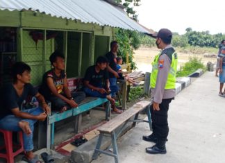 POLSEK SOKO HIMBAU PATUHI PROTOKOL KESEHATAN