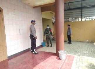 POLSEK PALANG MELAKSANAKAN PATROLI GABUNGAN TIGA PILAR PASCA KEJADIAN BOM BUNUH DIRI DI SUMATERA
