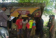 ANTISIPASI PENYEBARAN COVID-19 POLSEK KENDURUAN PATROLI GABUNGAN GIAT YUSTISI PROTOKOL KESEHATAN