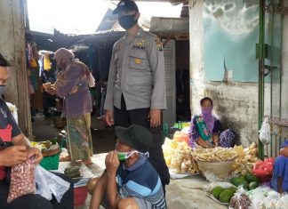 Sampaikan protokol kesehatan covid-19 kepada pedagang dan pembeli